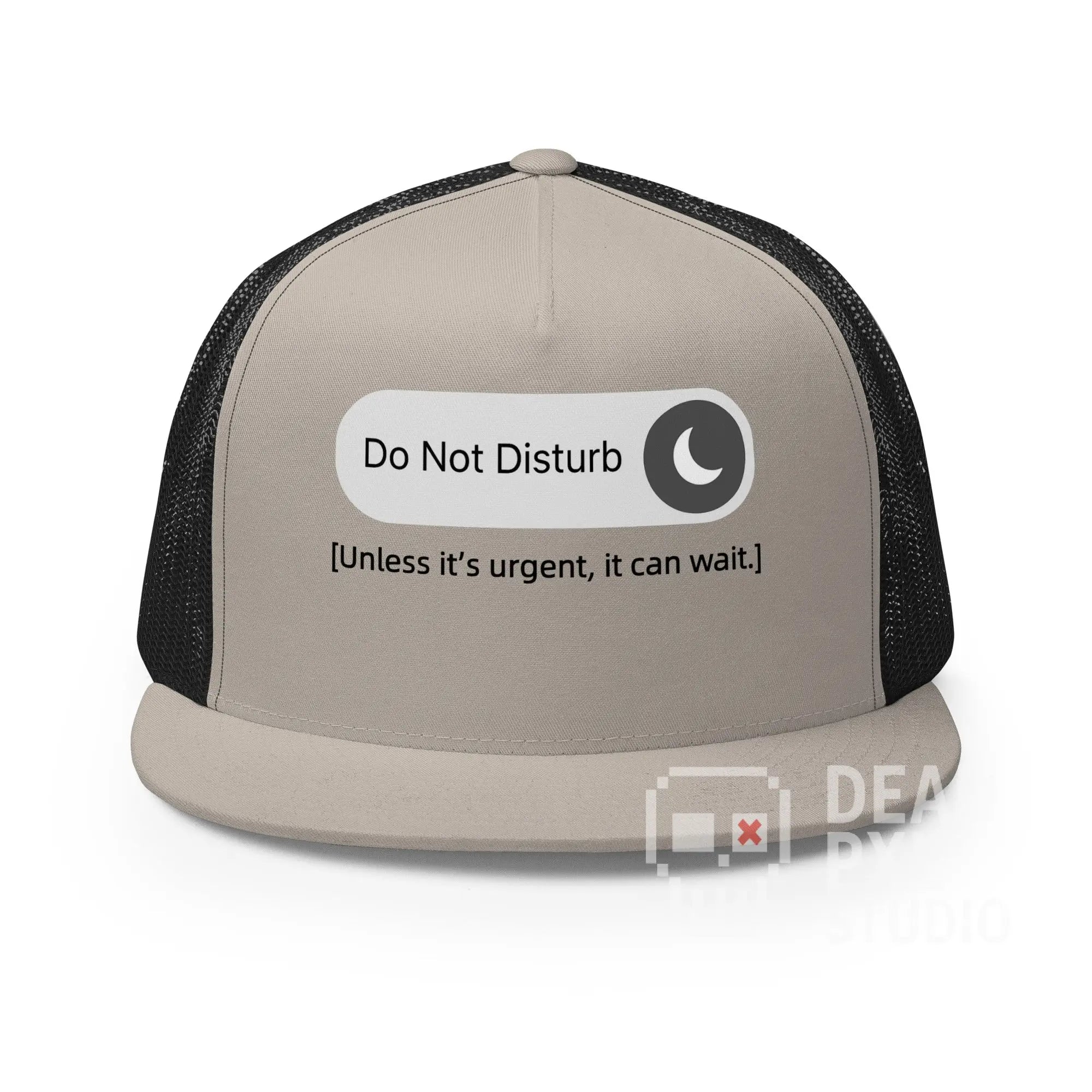 Do Not Disturb Snapback Trucker Cap Beige