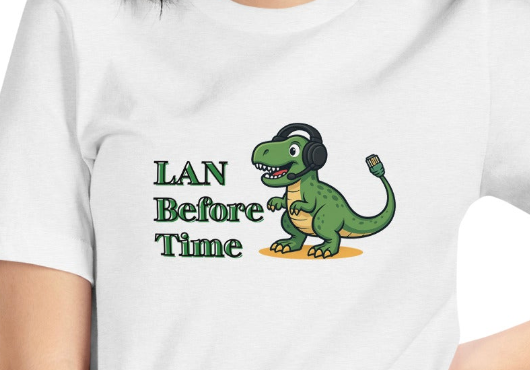 LAN Before Time | Dinosaur Tech T-Shirt