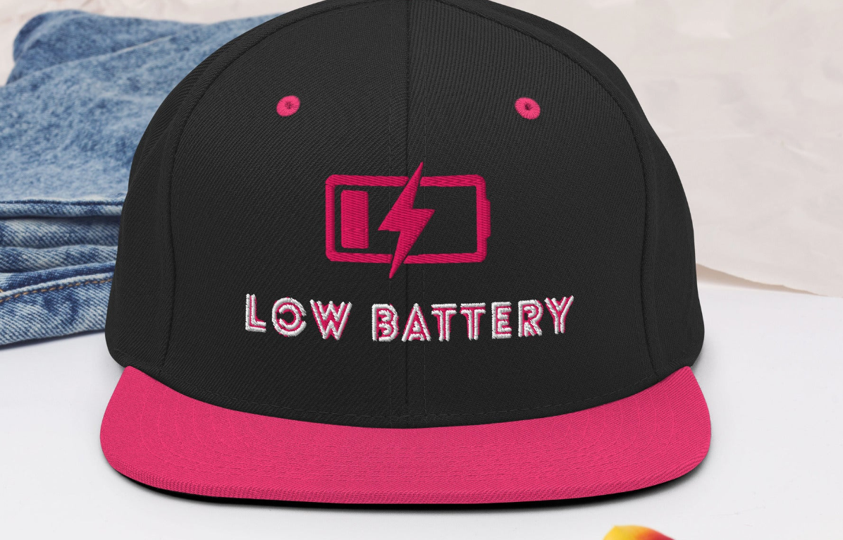 Low Battery Hat - Neon Edition | Dead PXL Studio