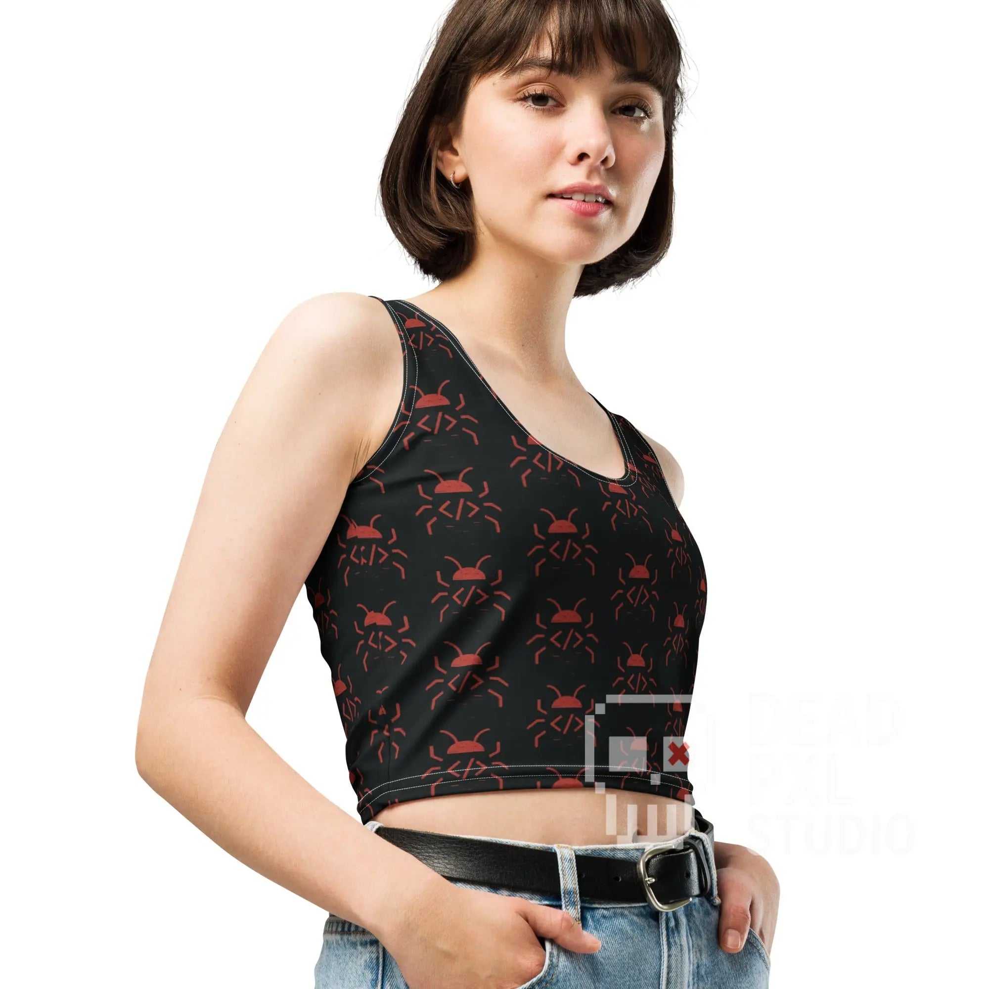 code bug crop top